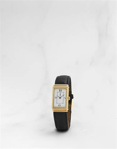 montre collection ysl|Yves Saint Laurent Réversible ‘Reverso’ 18k solid gold .